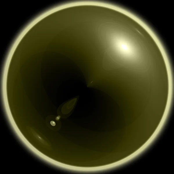 Siyah bir zemin üzerine yeşil topu — Stok fotoğraf