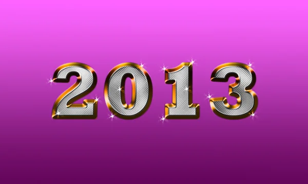 2013 on a purple background — Stock Photo, Image