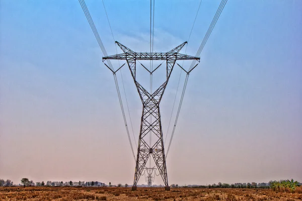 High voltage poles, High Dynamic Range. — Stock Photo, Image