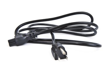 siyah elektrik kablosu.