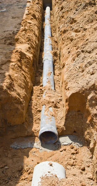 Construção de resíduos de drenagem . — Fotografia de Stock