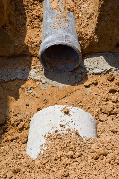 Construção de resíduos de drenagem . — Fotografia de Stock