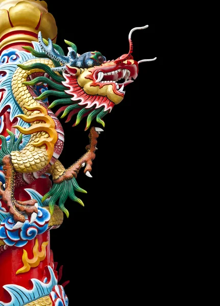 Dragon pole isolerade — Stockfoto