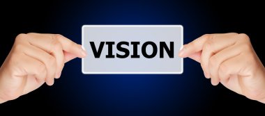 adam el vizyon düğmesine dokunarak