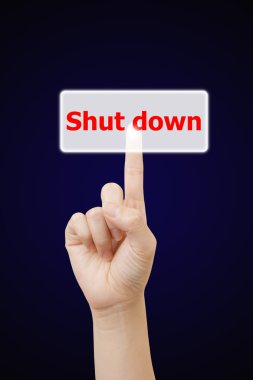 kadın el dokunmadan anahtar kelime kapat düğmesi.