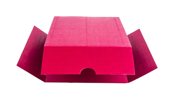 Boîte en papier rouge . — Photo
