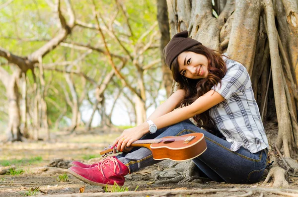 Lady musiker — Stockfoto