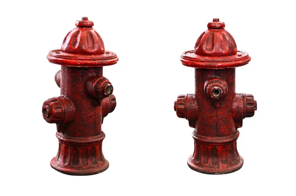 Красный пожарный насос — стоковое фото