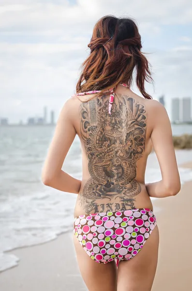 Bikini on the beach — Stock Photo, Image