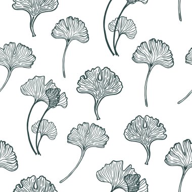 Palm ile Seamless modeli bırakır. Vektör çizim fjr kumaş baskı.