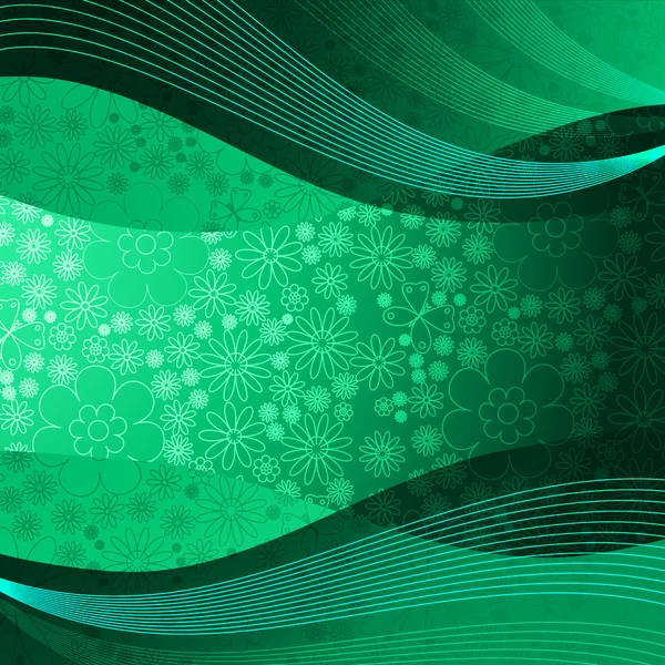 Fondo floral verde Vector de stock