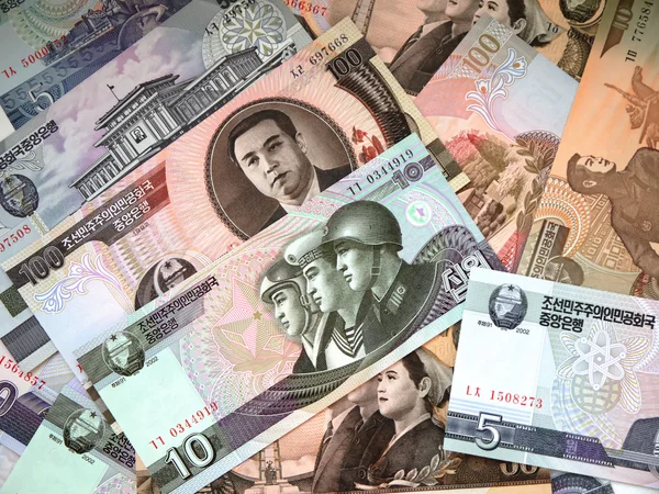 Dinero de Corea del Norte — Foto de Stock