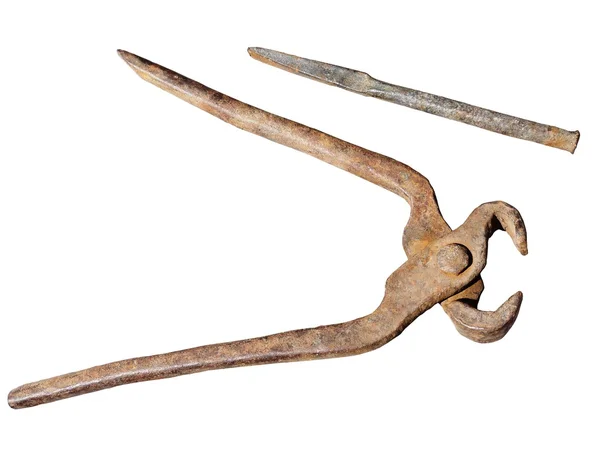 Old pliers and a chisel — Stock Photo, Image