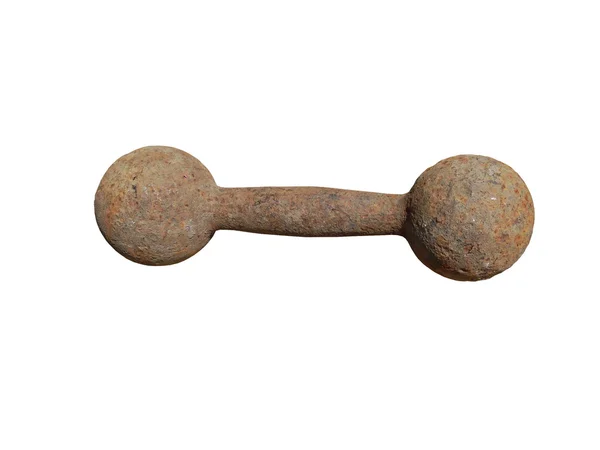 Rusty dumbbell. — Stock Photo, Image