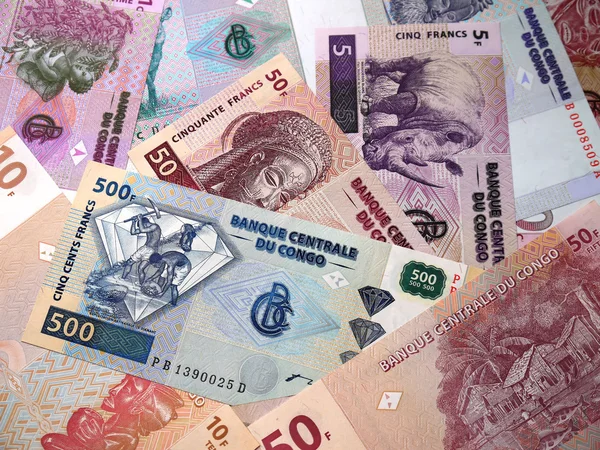 Peníze demokratické republice Kongo — Stock fotografie