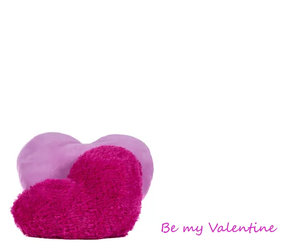 Valentines harten met bericht "be my valentine" — Stockfoto