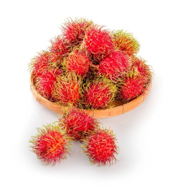 Rambutan kırpma yolu ile beyaz üzerinde izole