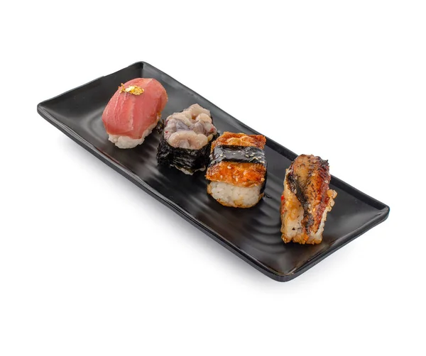 Nigiri Sushi Isoliert Auf Weißem Hintergrund — Stockfoto