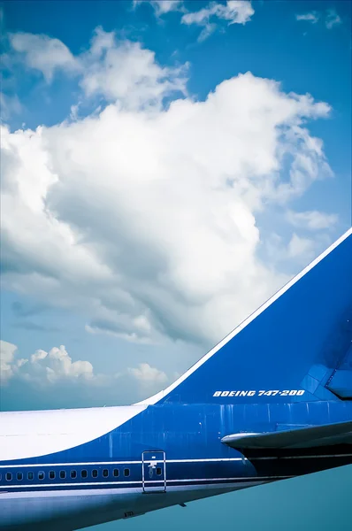 Altes Boeing 747-200 hinteres Detail lizenzfreie Stockfotos