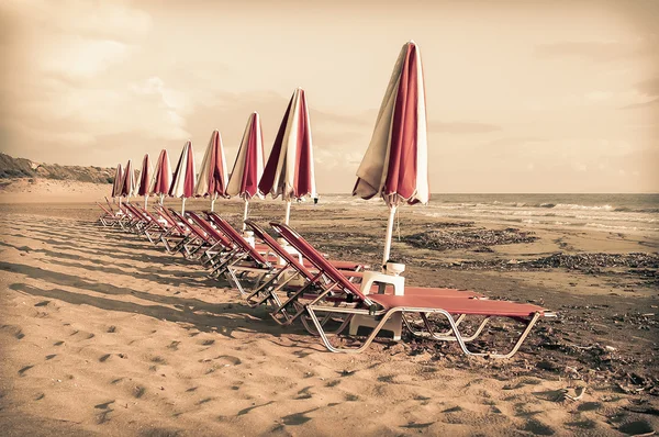 Sea chairs on the beach