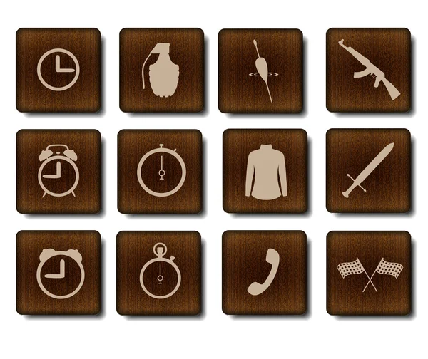 Set van spel pictogrammen — Stockvector