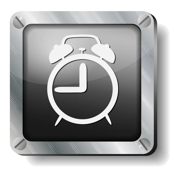 Icono de alarma acero — Vector de stock