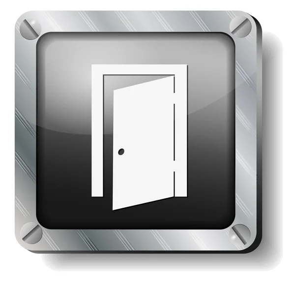 Steel exit door icon — Stock Vector