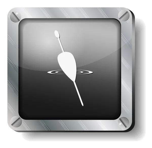Steel fishing icon — Stock Vector