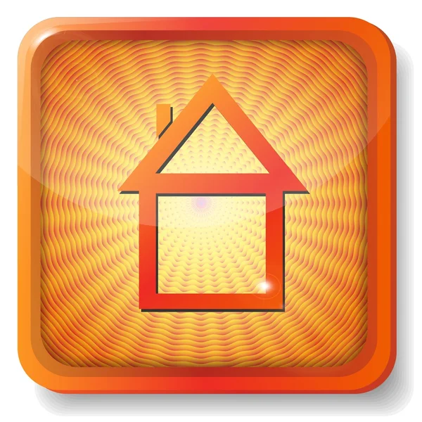 Oranžová Ikona domova — Stockový vektor
