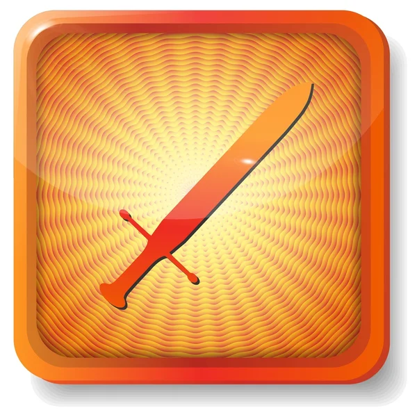 Ikona oranžová meč — Stockový vektor