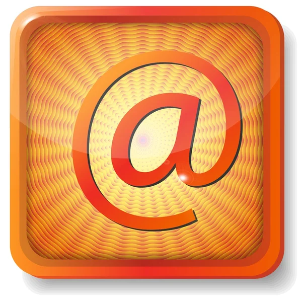 Orange e-mail icon — 图库矢量图片