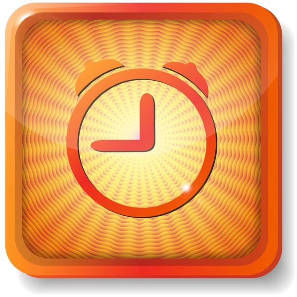 Icono reloj despertador naranja — Vector de stock