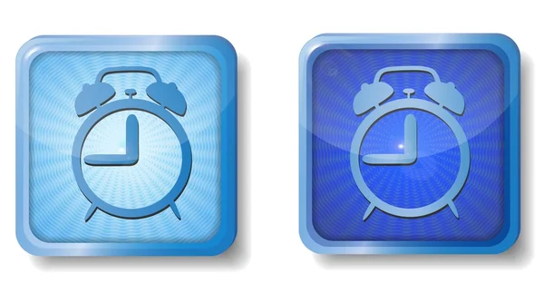Icono de alarma radial azul — Vector de stock