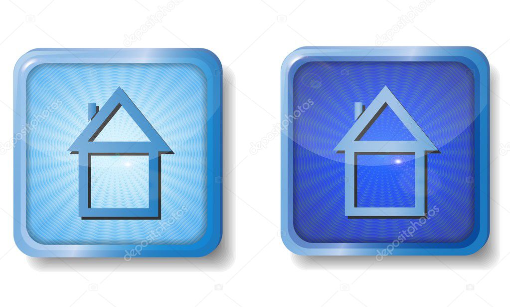 Blue radial home icon