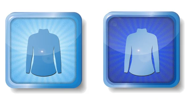 Modré šaty radiální ikona — Stockový vektor