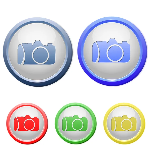 Cercle icône de caméra — Image vectorielle