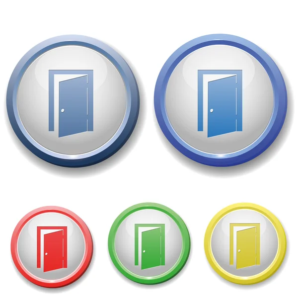 Pictogram cirkel afrit deur — Stockvector