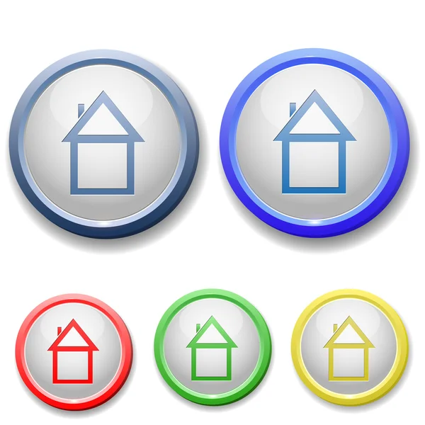 Circle home icon — Stock Vector