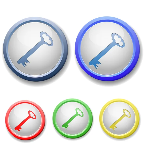 Circle key icon — Stock Vector