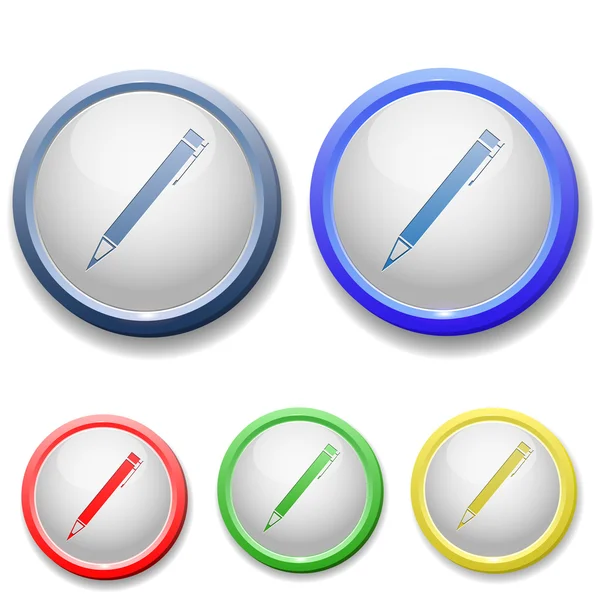 Cirkel pen pictogram — Stockvector