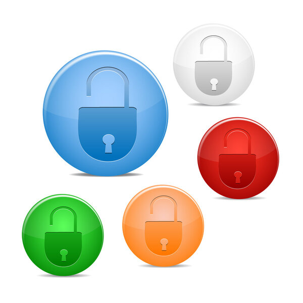 Значок открытого замка
