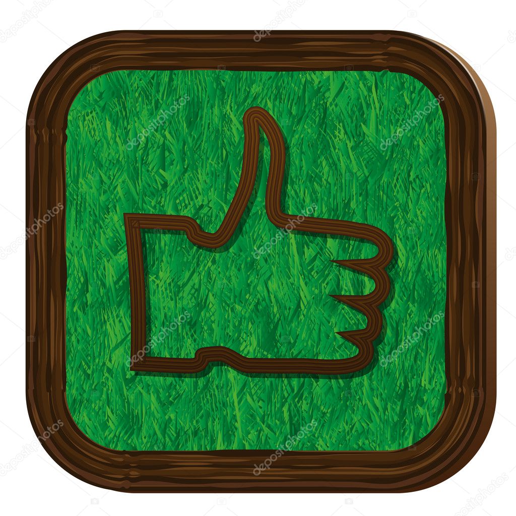 Tree-herbal thumb up icon