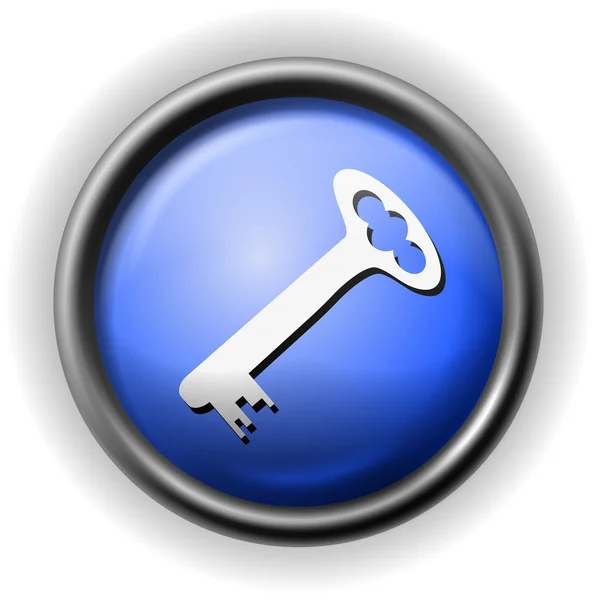 Glass key icon — Stock Vector