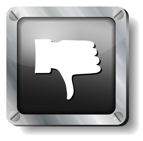 Steel thumb down icon