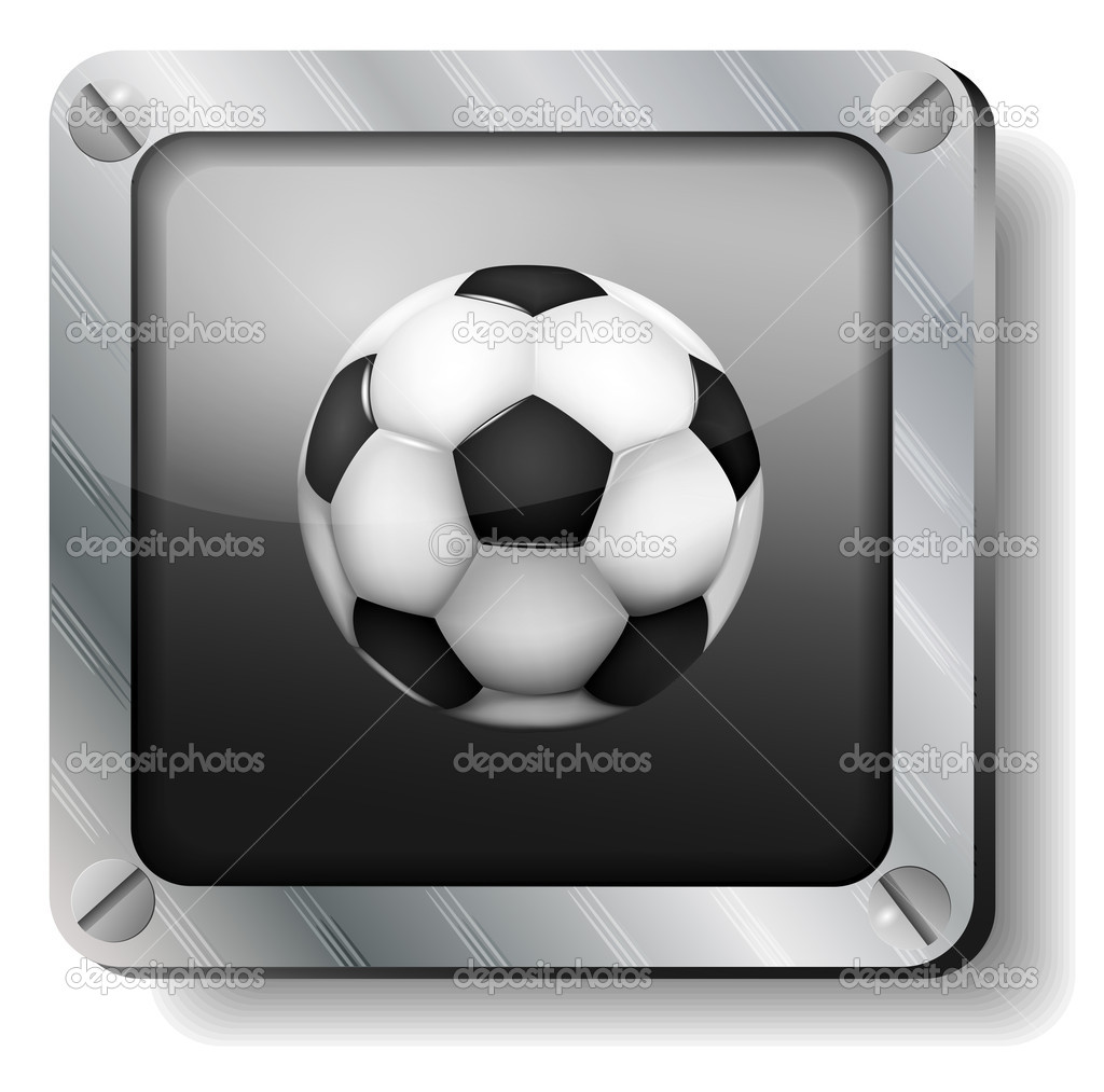 Steel soccer-ball icon