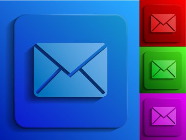 Zarf tek renkli simgeler