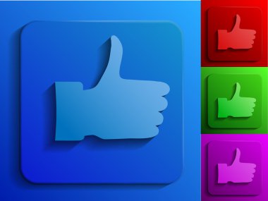 başparmak tek renkli simgeler