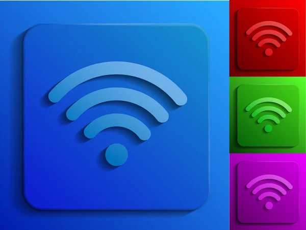 Ícones wi fi monocromático —  Vetores de Stock