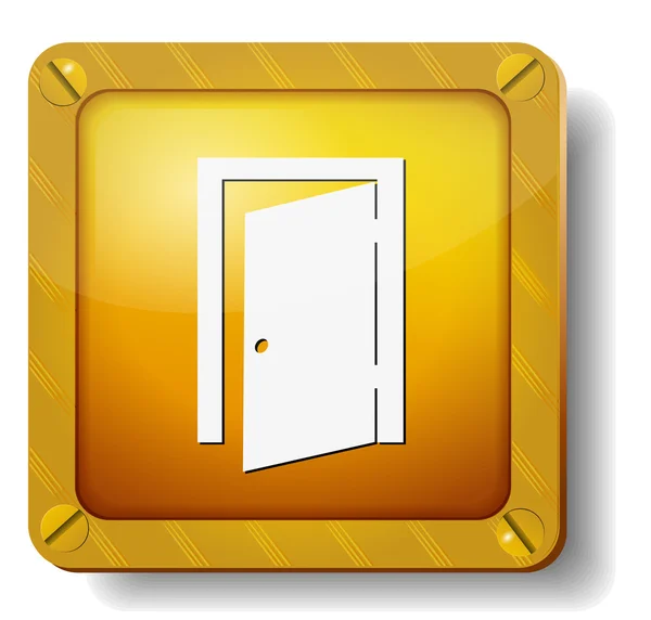 Χρυσή έξοδο πόρτα εικονίδιο — Διανυσματικό Αρχείο