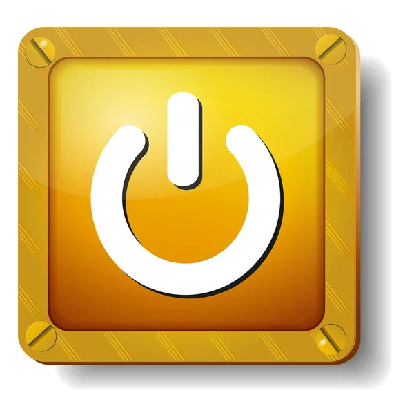 Golden power icon — Stock Vector